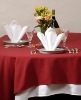 100% MJS spun polyester table linen and white napkins