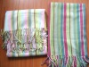 100%acrylic comfortable throw with striped pattern