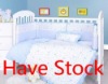 100% cotton 7pc baby cute cot bedding set