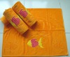 100% cotton Jacquard velvet beach towel with applique