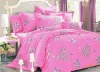 100% cotton Peach skin Printed Bedding Sets green bed Sheet Duvert cover 4pcs