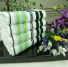 100%cotton jacquard terry color striped bath towel