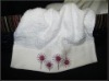 100% cotton solid embroidery face towel