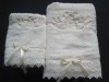 100% cotton solid face towel /set towel with embroidery&lace