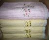 100% cotton solid face towel with embroidery and lace