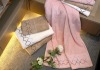 100% cotton solid satin-border bath towel with embroidery