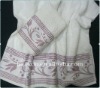 100% cotton solide jacquard bath towel with design border