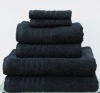100% cotton terry towel black color