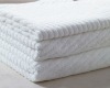 100% cotton white bath towel with jacquard