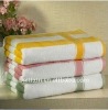 100% cotton yarn dyed bath towel with strips