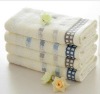 100% cotton yarn dyed face towel with border