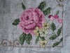 100%linen tray cloth /embroidery crossstitch tray cloth