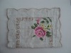 100%linen tray cloth /embroidery crossstitch tray cloth