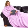 100% polyester polar fleece blanket with sleeves cozy and warm