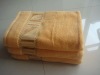 100% solid color cotton terry bath towel with border