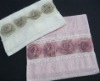 16S RING SPUN 100 cotton bath towel with embroidery & lace