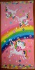 2012 100% cotton material Promotional towel with rainbow printing