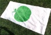 2012 apple 100%cotton velour reactive print beach towel
