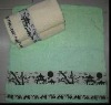 21S/2 Terry Jacquard Hand Towel with Embroidery