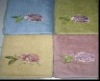 32S/2 Terry Cotton Velvet Bath Towel with Embroidery