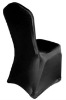 Black Spandex Chair Cover in Curved Style
