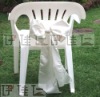 CS0011 White satin weddings chair sash