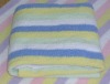 Chenille stripe knitted baby blanket, your small quantities are available.