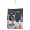 Christmas decoration Jacquard tapestry with led lights