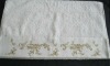 Cotton Solid Dobby Towel with embroidery