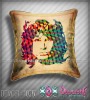 Digital Printed Cushion Cover Jim Morrison on Velvet / silk /dupion /cottons.
