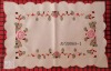 Embroideried flower placemat
