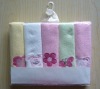 Embroidery pink face towel set
