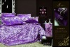 High quality imitated silk /cotton jacquard bedding set with embroidered/ duvet cover /bed sheet /fabric