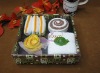 Latest 100% cotton towel cake gifts set(WBC-059-7)