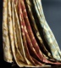 Luxury satin silk curtain, jacquard clover silk curtain(B190074)
