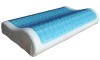 Memory foam pillow with cooling topper