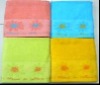 Microfiber Terry Cotton Velvet Bath Towel with Embroidery