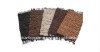 Plain leather chindi rug