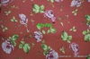 Polyester printed fabric with vivid flowers