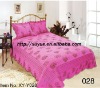 Professional Manufacturer 3pcs stamp printed soft short pile quilt set comforter set bedding set stock XY-Y028