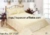 Professional Manufacturer 3pcs stamp printed soft short pile quilt set comforter set bedding set stock XY-Y031