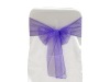 Purple Shimmery Organza Sash For Chair Cover