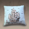 Sailing Boat Painting Cushion