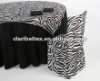 Satin Zebra Table Overlay/Wedding Zebra Tablecloth