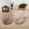 Snug long wool lambskin floor rugs