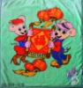 Soft 100% Polyester Two Mouse-Pattern Baby Blanket