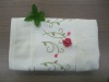 Solid 21s velure bath towel with embroidery