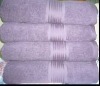 Solid bamboo bath towel with border