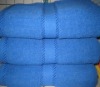Solid bath towel with dobby border