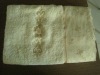 Solid bath towel with embroidery & lace